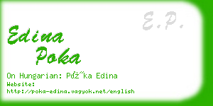 edina poka business card